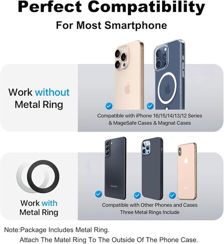 حامل هاتف خلوي مغناطيسي لحزام حقيبة الظهر - حامل مشبك لحزام كتف الهاتف مع حبل محمي للهاتف مناسب للتنزه سيرًا على الأقدام/تسلق الجبال/التسلق/صيد الأسماك، متوافق مع معظم الهواتف الذكية in Kuwait