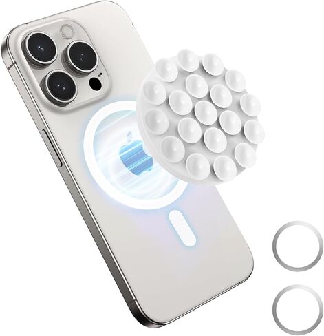 Magnetic Cell Phone Holder with Magnetic Patch,Compatible with iPhone MagSafe Case Series,Used for Mirror,Bathing, Selfies, Videos, and More in Saudi Arabia