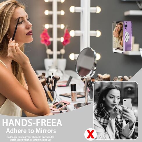 Magnetic Cell Phone Holder with Magnetic Patch,Compatible with iPhone MagSafe Case Series,Used for Mirror,Bathing, Selfies, Videos, and More in Saudi Arabia