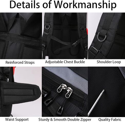 Lawaia 90L Hiking Backpacks Camping Waterproof Backpacking Travel Bag Trekking Back Pack Large Capacity Internal Frame Outdoor Daypacks Rucking Backpack Climbing Ruck Sack for Men Women-Dark Blue in Kuwait