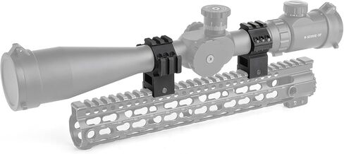 حامل حلقات نطاق عالي المستوى، حامل نطاق أسود لنطاقات أنبوب الجسم 30 مم و25 مم، مناسب لسكة Picatinny/Weaver مقاس 20 مم (عبوة من قطعتين) in Kuwait