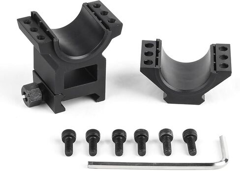 حامل حلقات نطاق عالي المستوى، حامل نطاق أسود لنطاقات أنبوب الجسم 30 مم و25 مم، مناسب لسكة Picatinny/Weaver مقاس 20 مم (عبوة من قطعتين) in Kuwait