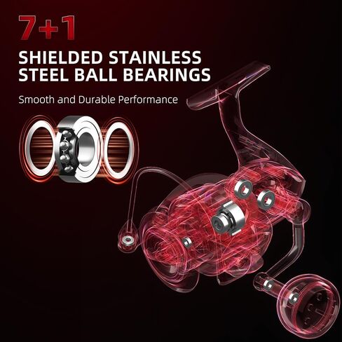 CFSW Spinning Reel 7+1 Shielded Stainless Steel BB -Enhanced Dragging System for Ocean Fishing Action in Saudi Arabia