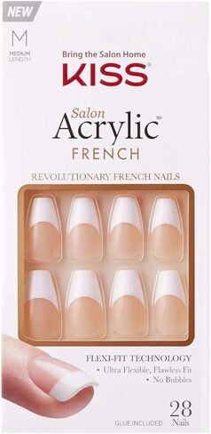 Kiss Products Salon Acrylic French Nail Kit, Sugar Rush, 0.07 Pound in Saudi Arabia