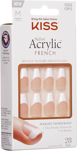 Kiss Products Salon Acrylic French Nail Kit, Sugar Rush, 0.07 Pound in Saudi Arabia