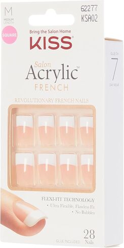 Kiss Products Salon Acrylic French Nail Kit, Sugar Rush, 0.07 Pound in Kuwait