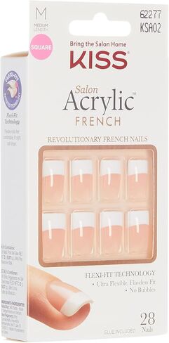 Kiss Products Salon Acrylic French Nail Kit, Sugar Rush, 0.07 Pound in Kuwait