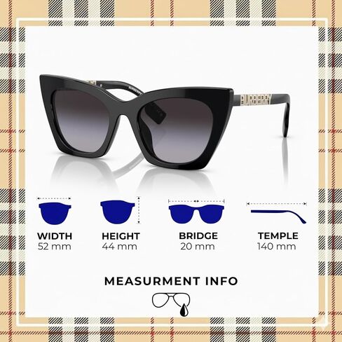 BURBERRY MARIANNE BE4372U نظارة شمسية من الأسيتات على شكل عين القطة مع طقم نظارات فاخر in Saudi Arabia