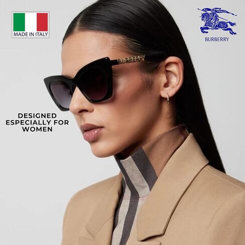 BURBERRY MARIANNE BE4372U نظارة شمسية من الأسيتات على شكل عين القطة مع طقم نظارات فاخر in Saudi Arabia
