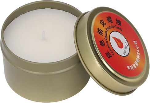 24 Hours Windproof, Clear, Outdoor Survival Candle for Emergencies, Camping, Beeswax Cotton Wick, Iron for Safe Outdoor Activities (Silver) in Saudi Arabia