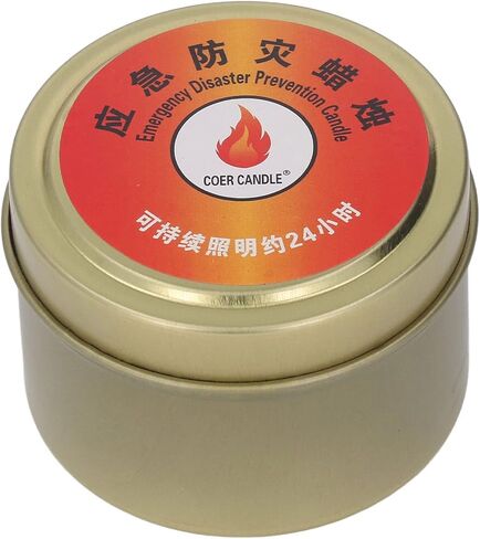 24 Hours Windproof, Clear, Outdoor Survival Candle for Emergencies, Camping, Beeswax Cotton Wick, Iron for Safe Outdoor Activities (Silver) in Saudi Arabia