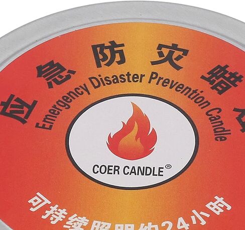 24 Hours Windproof, Clear, Outdoor Survival Candle for Emergencies, Camping, Beeswax Cotton Wick, Iron for Safe Outdoor Activities (Silver) in Saudi Arabia