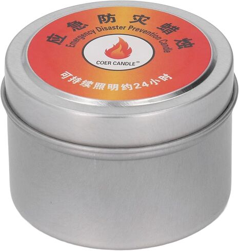 24 Hours Windproof, Clear, Outdoor Survival Candle for Emergencies, Camping, Beeswax Cotton Wick, Iron for Safe Outdoor Activities (Silver) in Saudi Arabia