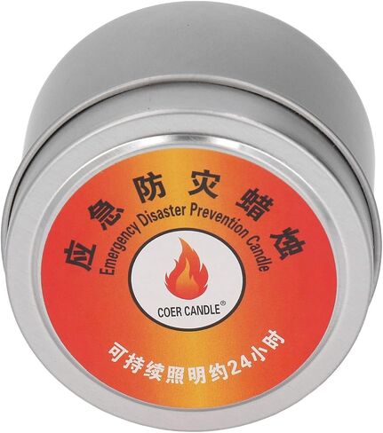 24 Hours Windproof, Clear, Outdoor Survival Candle for Emergencies, Camping, Beeswax Cotton Wick, Iron for Safe Outdoor Activities (Silver) in Saudi Arabia