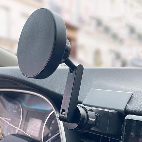 1pc Universal Aluminum Car Phone Mount Extension Arm - Adjustable 17mm Ball Holder for Vehicle Dash, Windshield & Accessories (Black) in Saudi Arabia