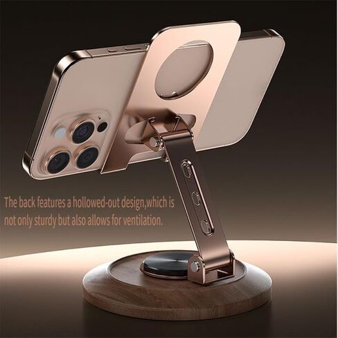 Adjustable Cell Phone Stand,360 Rotating Foldable Desktop | Cellphone Stand with Anti-Slip Base Portable Phone Holder for iPhone 17 16 15 14 13 Pro Max, All Smart Phones, iPad in Saudi Arabia