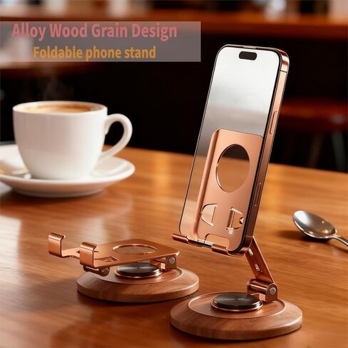 Adjustable Cell Phone Stand,360 Rotating Foldable Desktop | Cellphone Stand with Anti-Slip Base Portable Phone Holder for iPhone 17 16 15 14 13 Pro Max, All Smart Phones, iPad in Saudi Arabia
