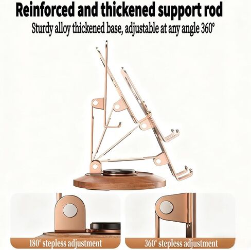 Adjustable Cell Phone Stand,360 Rotating Foldable Desktop | Cellphone Stand with Anti-Slip Base Portable Phone Holder for iPhone 17 16 15 14 13 Pro Max, All Smart Phones, iPad in Saudi Arabia