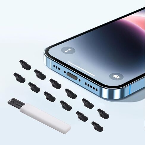12 PCS USB C Dust Cover Plugs, iPhone 17 16 15 Dust Plugs Type C Port Protector for iPhone 17 16/15 Plus Pro Max, iPad 10th/ iPad Air Pro M3 M2/ iPad mini 6th with Cleaning Brushes in Saudi Arabia