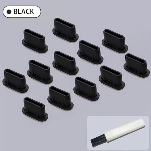 12 PCS USB C Dust Cover Plugs, iPhone 17 16 15 Dust Plugs Type C Port Protector for iPhone 17 16/15 Plus Pro Max, iPad 10th/ iPad Air Pro M3 M2/ iPad mini 6th with Cleaning Brushes in Saudi Arabia