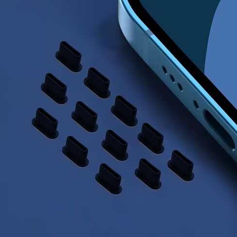 12 PCS USB C Dust Cover Plugs, iPhone 17 16 15 Dust Plugs Type C Port Protector for iPhone 17 16/15 Plus Pro Max, iPad 10th/ iPad Air Pro M3 M2/ iPad mini 6th with Cleaning Brushes in Saudi Arabia