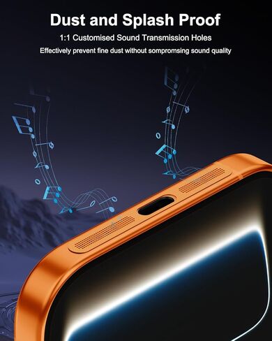 for iPhone 17 Pro Max Earpiece Speaker Mesh Anti Dust Proof Adhesive Cover - 5pcs / Cosmic Orange in Saudi Arabia