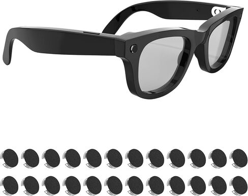 HiBloks LED Light Blocking Stickers Compatible with Ray-Ban Meta Wayfarer/Skyler/Headliner/Oakley Meta HSTN Accessories, Blackout LED Covers for Rayban Meta Gen 2, Low-Tack Restickable Sticker (12Pcs) in Kuwait