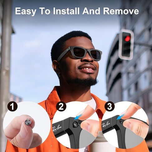 HiBloks LED Light Blocking Stickers Compatible with Ray-Ban Meta Wayfarer/Skyler/Headliner/Oakley Meta HSTN Accessories, Blackout LED Covers for Rayban Meta Gen 2, Low-Tack Restickable Sticker (12Pcs) in Kuwait