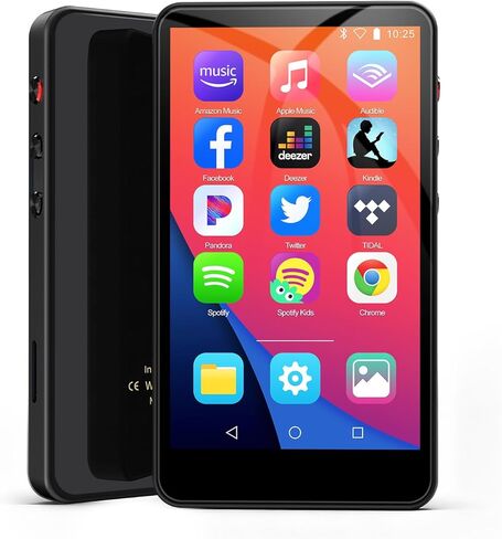 مشغل MP3 سعة 144 جيجابايت مع بلوتوث وواي فاي، مشغل موسيقى MP3 وMP4 بشاشة لمس كاملة 4 بوصة عالية الدقة مع سبوتيفي، ليبي، موسيقى أمازون، يوتيوب، تيكتوك، كتاب إلكتروني، مشغل MP4 للأطفال حتى 512 جيجا in Kuwait