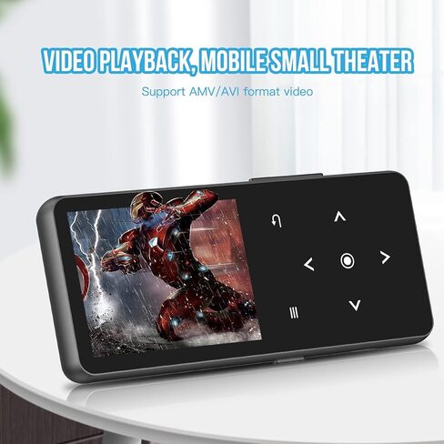 مشغل MP3 سعة 32 جيجابايت مزود بتقنية Bluetooth 5.0، ومشغل موسيقى مع مكبر صوت عالي الدقة مدمج للأطفال، ومسجل صوت راديو MP3 FM، وكتاب إلكتروني بصوت HiFi للرياضة (تشمل سماعات الأذن) in Kuwait