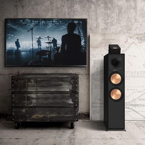 مكبر صوت klipsch المرجعي من الجيل التالي R-800F المثبت على الأرض والمُحمّل بالقرن للمسرح المنزلي الأفضل في فئته (متجدد) (متجدد) in Saudi Arabia