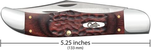 Case WR XX Pocket Knife Brown Rosewood Folding Hunter Item #189 - (6265Sab SS) - Length Closed: 5 1/4 Inches in Kuwait