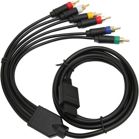 SUNGOOYUE RGB RGBS Multifunctional Composite Cable Cord, High Flexibility Soft AV Cable with 4 BNC Heads for NGC N64 SFC in Saudi Arabia