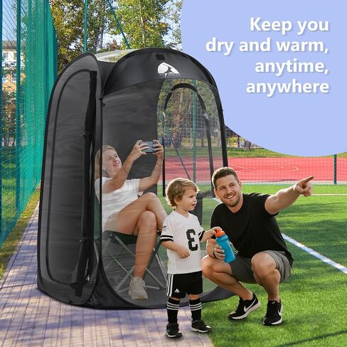 Sports Pod, Kilindeer Pop Up Weather Tent for 1 Person – Portable All-Weather Shelter with Clear TPU Panels, Instant Setup for Outdoor Events, Camping, Hiking, Wind & Rain Protection in Saudi Arabia