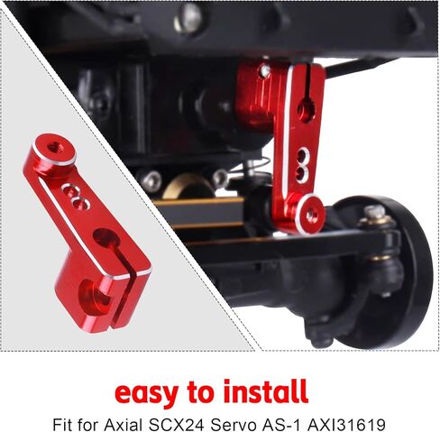 Aluminum Steering Servo Arm Servo Horn for Axial SCX24 Servo AS-1 AXI31619 (Black) in Saudi Arabia