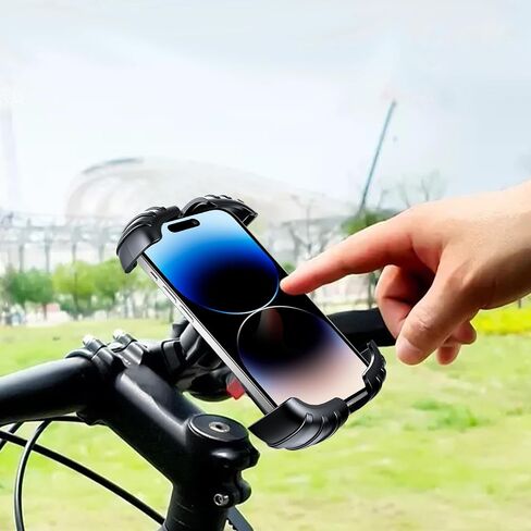 Generic Bike Phone Holder - Motorcycle Handlebar Cell Phone Clamp, Compatible with iPhone 15 Pro Max, 4.7" to 6.8" Smartphones in Saudi Arabia
