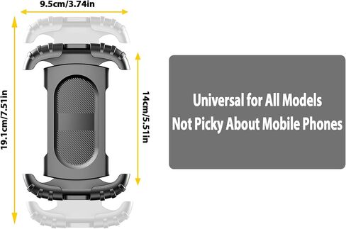 Generic Bike Phone Holder - Motorcycle Handlebar Cell Phone Clamp, Compatible with iPhone 15 Pro Max, 4.7" to 6.8" Smartphones in Saudi Arabia