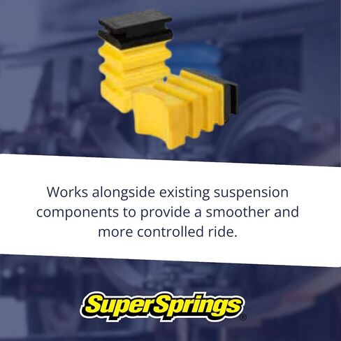 SuperSprings SSR-338-47 | SumoSprings Rear Solo for Mercedes-Benz Sprinter 3500 | Left/Right Pair |900 (lb) Capacity at 50% Compression | Made in the USA, Black in Saudi Arabia