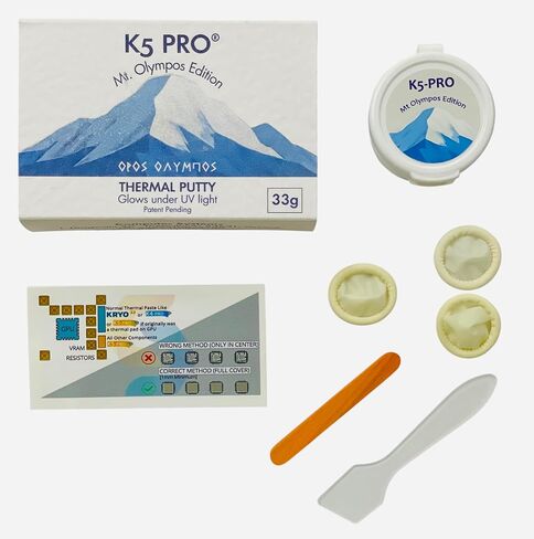 K5 PRO Mt. Olympos Edition UV‑Reactive 33g - إصدار 2025 الجديد من CSGR | > 15 وات/م·ك | مثالية لـ GDDR6 وGDDR7 VRAM | المعجون الحراري غير موصل in Saudi Arabia