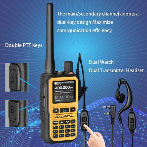 Baofeng UV-5R Mini Radio Ham Radio Long Range Handheld Two Way Radio Dual PTT APP Programming NOAA Weather Receiver Longe Range Copy Frequency 999CH with Type-C Charging Survival Radio（Green） in Saudi Arabia