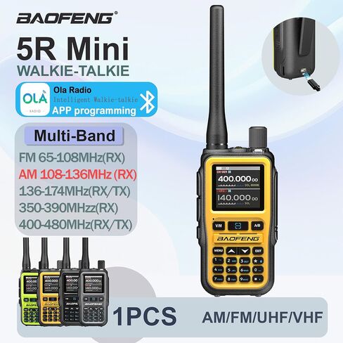 Baofeng UV-5R Mini Radio Ham Radio Long Range Handheld Two Way Radio Dual PTT APP Programming NOAA Weather Receiver Longe Range Copy Frequency 999CH with Type-C Charging Survival Radio（Green） in Saudi Arabia