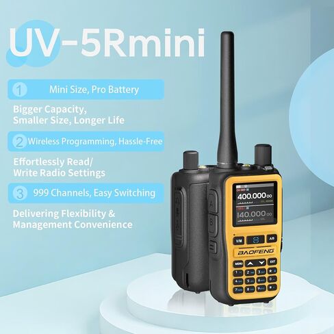 Baofeng UV-5R Mini Radio Ham Radio Long Range Handheld Two Way Radio Dual PTT APP Programming NOAA Weather Receiver Longe Range Copy Frequency 999CH with Type-C Charging Survival Radio（Green） in Saudi Arabia