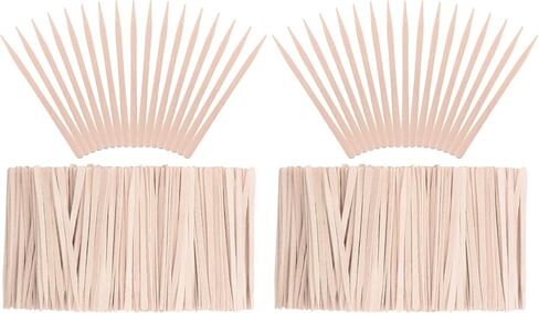 Whaline 400 Pieces Small Wax Sticks Wood Spatulas Applicator Craft Sticks for Hair Eyebrow Removal in Saudi Arabia
