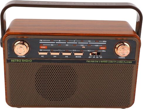 راديو FM رقمي محمول، مكبر صوت مع نطاقات AM FM SW، تشغيل بطاقة USB SD، هوائي تلسكوبي طويل، عمر بطارية 6H، لحديقة الحمام (قابس الولايات المتحدة) in Kuwait