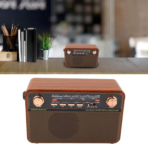 راديو FM رقمي محمول، مكبر صوت مع نطاقات AM FM SW، تشغيل بطاقة USB SD، هوائي تلسكوبي طويل، عمر بطارية 6H، لحديقة الحمام (قابس الولايات المتحدة) in Kuwait