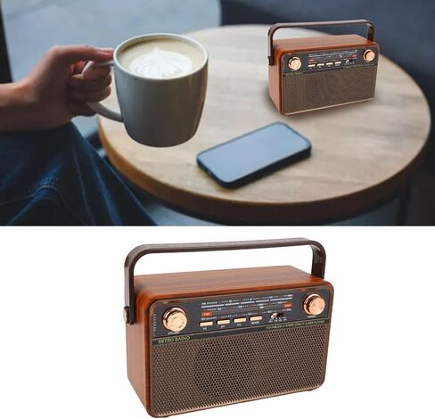 راديو FM رقمي محمول، مكبر صوت مع نطاقات AM FM SW، تشغيل بطاقة USB SD، هوائي تلسكوبي طويل، عمر بطارية 6H، لحديقة الحمام (قابس الولايات المتحدة) in Kuwait