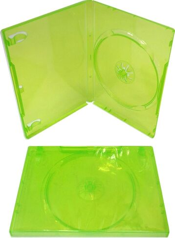 (25) حافظة ألعاب بديلة خضراء شفافة وقياسية فارغة - متوافقة مع XBox 360 - #VGBR14XBOX in Saudi Arabia