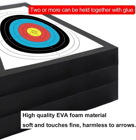أهداف الرماية المصنوعة من إسفنج EVA للشباب المبتدئين في الفناء الخلفي، 20 بوصة متينة للقوس والسهم مع 5 ورق مستهدف، 4 دبابيس in Kuwait