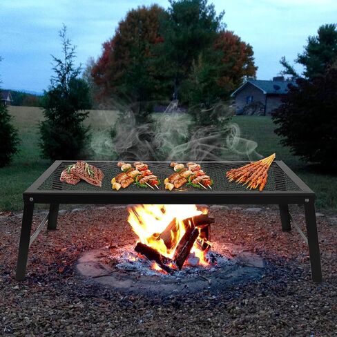 Folding Campfire Grill, Portable Camping Grate, Outdoor Mesh Grate for Outdoor Barbecues, Picnics, Camping in Saudi Arabia