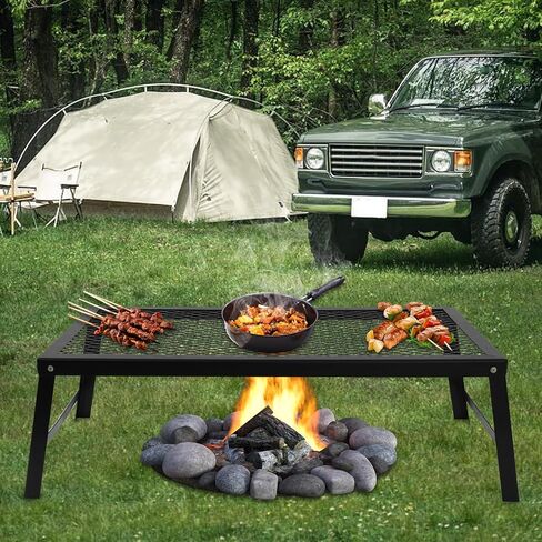 Folding Campfire Grill, Portable Camping Grate, Outdoor Mesh Grate for Outdoor Barbecues, Picnics, Camping in Saudi Arabia